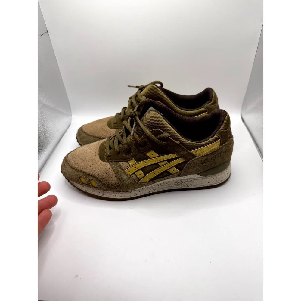 ASICS Gel-Lyte III Turtle H513L Mens 8 Sneaker Olive Sunshine Running Shoes